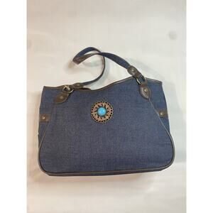 Canyon Sky Denim Purse Southwest Inspiration Turquoise Medallion Boho Western